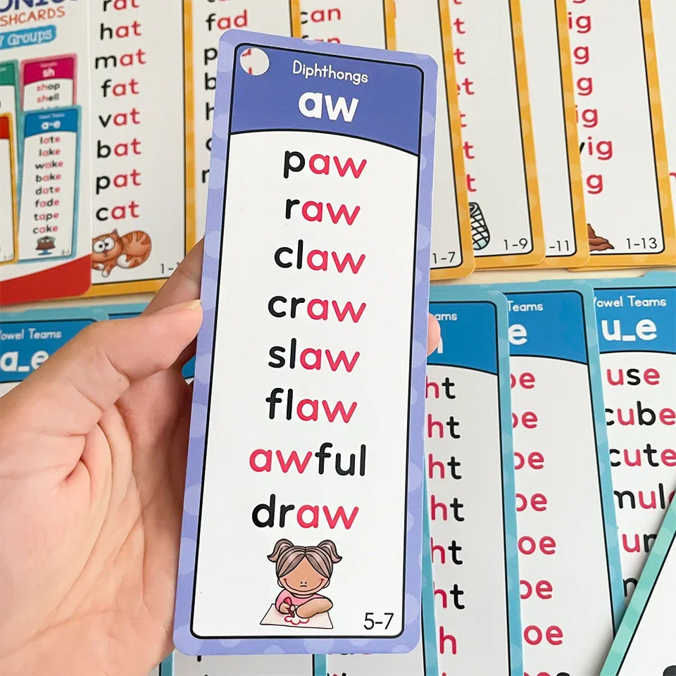 Oztalker™ Montessori Phonics Word Cards